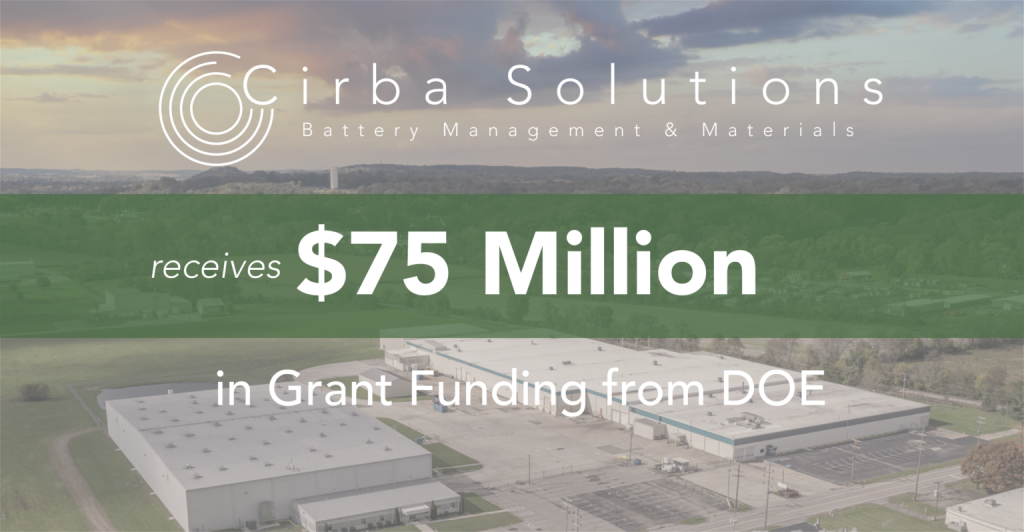 Cirba Solutions Awarded $75M in DOE Grant Funding